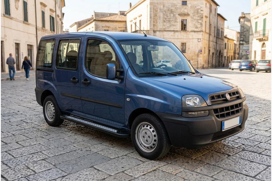 Fiat Doblo I 2005–2010 Sivuastinlaudat New Vision Black (2 kpl, alumiini) Vakiokiinnityssarja Image