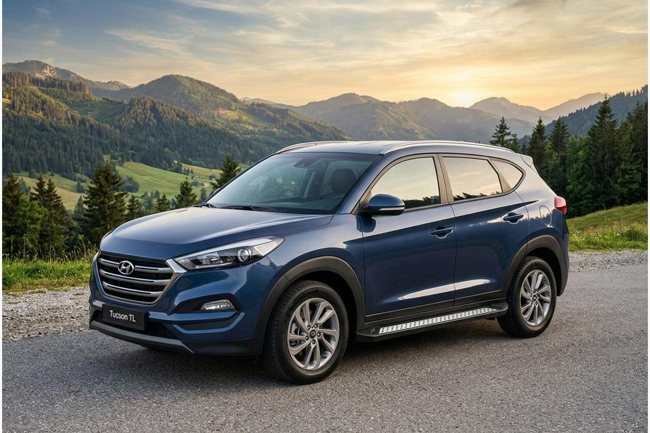 Hyundai Tucson TL 2016–2021 Sivuastinlaudat New Vision Black (2 kpl, alumiini) Image