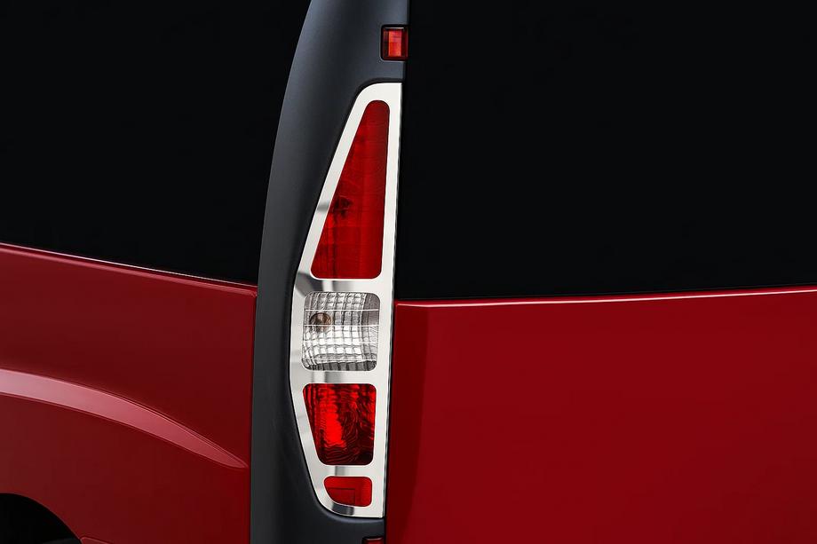 Fiat Doblo I 2001–2005 Takavalojen koristelistat (2 kpl, ruostumaton teräs) Carmos - turkkilainen teräs Image