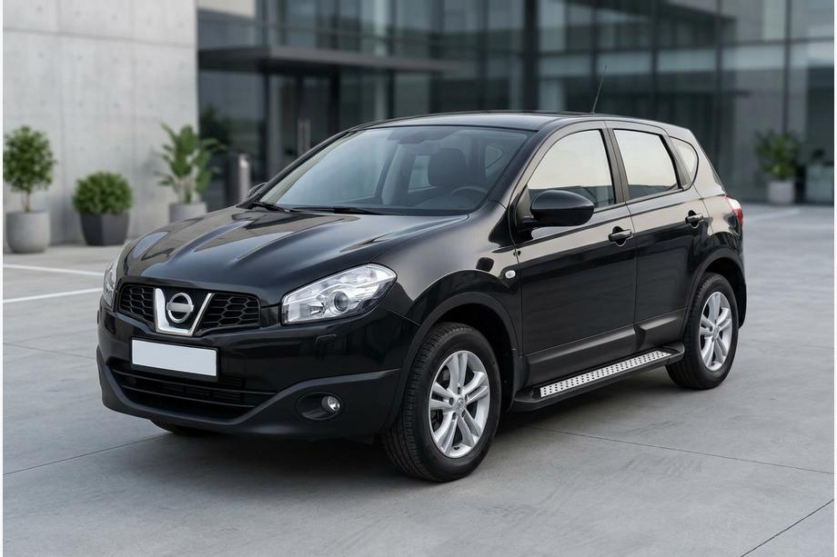 Nissan Qashqai 2010–2014 Sivuporrastangot Vision New Black (2 kpl, alumiini) pitka akselivali Image
