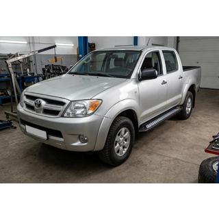 Sivuastinlaudat New Vision Black (2 kpl, alumiini) Toyota Hilux 2006–2015 kuva 1