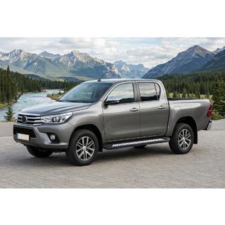 Sivuastinlaudat New Vision Black (2 kpl, alumiini) Toyota Hilux 2015– kuva 1