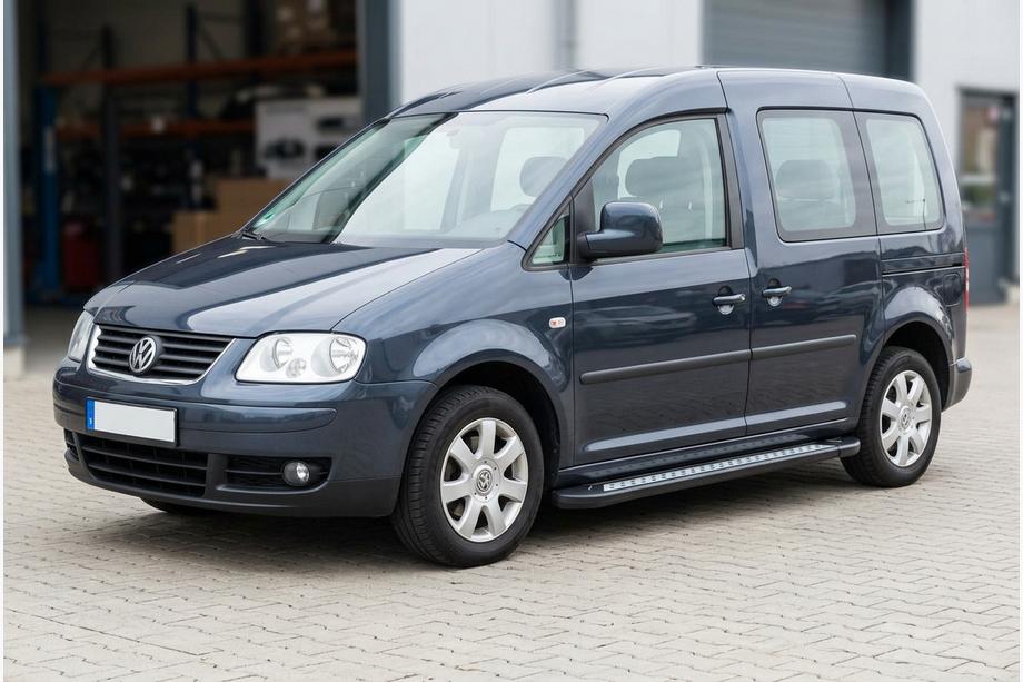 Volkswagen Caddy 2004–2010 Sivuporrastangot Vision New Black (2 kpl, alumiini) Maxi (pitkä akseliväli) Image
