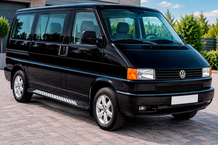 Volkswagen T4 Transporter 1990–2003 Sivuporrastangot Vision New Black (2 kpl, alumiini) Pitkä akseliväli Image