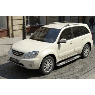 Tayga V2 sivukynnykset (2 kpl, alumiini) Chery Tiggo 1 2005–2016 kuva 1