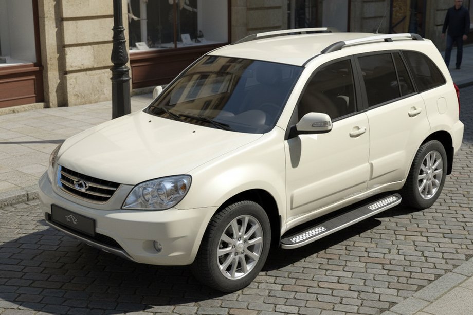 Chery Tiggo 1 2005–2016 Tayga V2 sivukynnykset (2 kpl, alumiini) Image