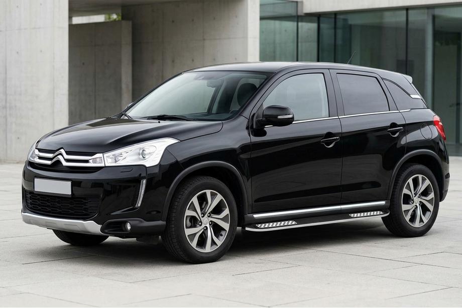 Citroen C-4 Aircross 2012–2017 Tayga V2 sivukynnykset (2 kpl, alumiini) Kuva 1