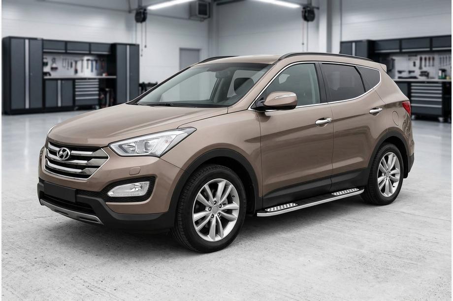 Hyundai Santa Fe 3 2012–2018 Tayga V2 sivukynnykset (2 kpl, alumiini) Image