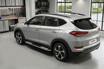 Hyundai Tucson TL 2016–2021 Tayga V2 sivukynnykset (2 kpl, alumiini) kuva 1