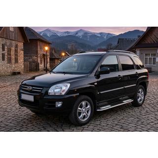 Tayga V2 sivukynnykset (2 kpl, alumiini) Kia Sportage 2004–2010 kuva 1