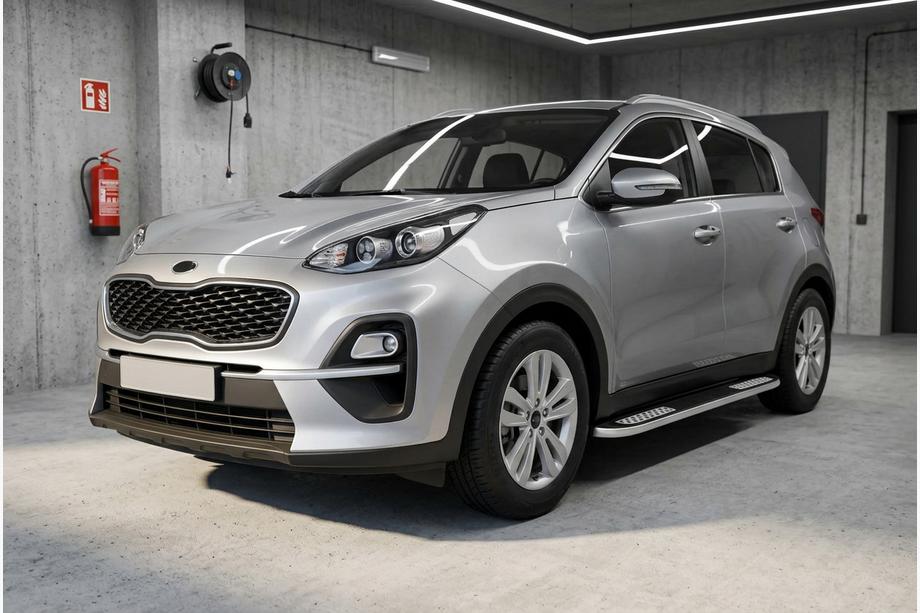 Kia Sportage 2015–2021 Tayga V2 sivukynnykset (2 kpl, alumiini) Kuva 1