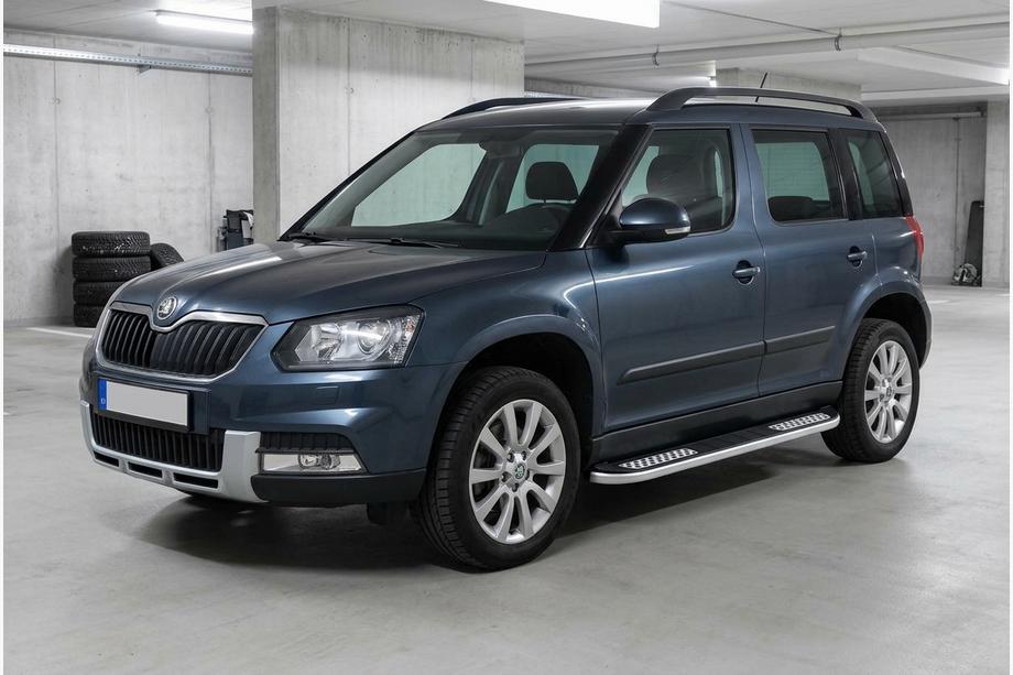 Skoda Yeti 2009–2017 Tayga V2 sivukynnykset (2 kpl, alumiini) Image