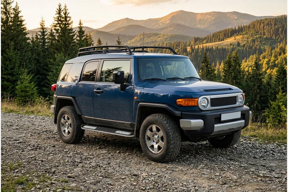 Toyota FJ Cruiser 2006–2022 Tayga V2 sivukynnykset (2 kpl, alumiini) Kuva 1