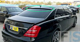 Mercedes S-class W221 2005–2013 Takalasin spoileri (ABS, maalattava) kuva 1