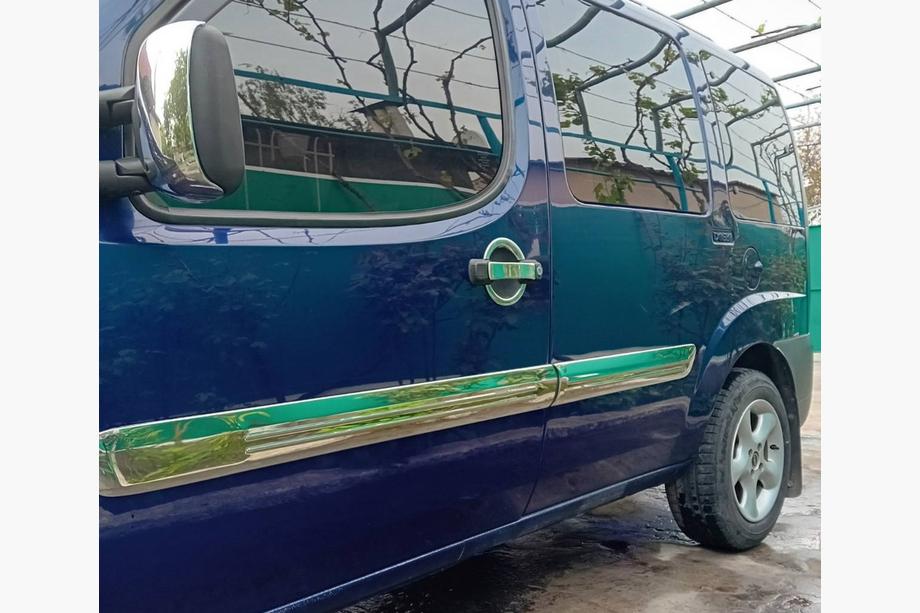 Fiat Doblo I 2005–2010 Oven kromilista, leveä malli (4 kpl, RST) OmsaLine – italialainen ruostumaton teräs Image