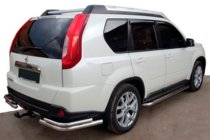 Nissan X-trail T31 2007–2014 Takakulmaputket AK003-Double (2 kpl, ruostumaton teräs) kuva 1