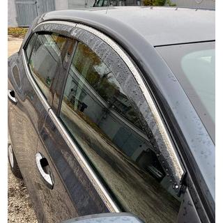 Sivulasien tuuliohjaimet kromilistalla HB (4 kpl, Niken) Renault Megane IV 2016–2025 kuva 1