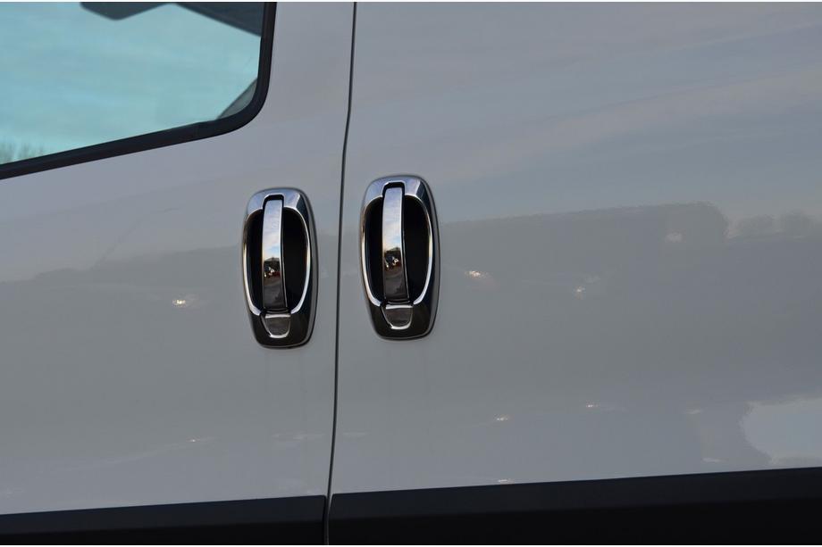 Fiat Doblo II 2010–2022 Ovenkahvan kuoret ja kehykset (8 kpl, ruostumaton teräs) Carmos - turkkilainen teräs Image