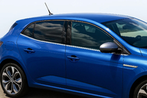 Renault Megane IV 2016–2025 Alaikkunalistat (HB, 6 kpl, ruostumaton teräs) OmsaLine – italialainen ruostumaton teräs kuva 1