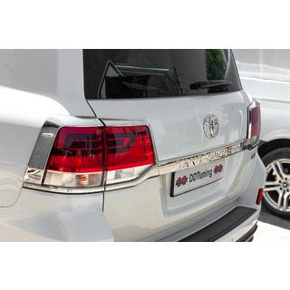 Kromiset takavalojen suojakuoret (2015+, 4-os., muovi) Toyota Land Cruiser 200 2007–2021 kuva 1