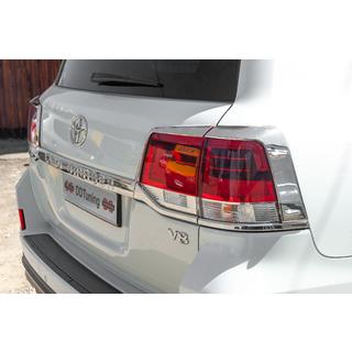 Kromiset takavalojen suojakuoret (2015+, 4-os., muovi) Toyota Land Cruiser 200 2007–2021 kuva 3