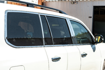 Toyota Land Cruiser 200 2007–2021 Täydellinen ikkunankehyslistasarja ja pilarilistat (ruostumaton teräs) kuva 14