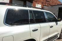 Lexus LX570/450d 2008–2022 Täydellinen ikkunankehyslistasarja ja pilarilistat (ruostumaton teräs) kuva 14