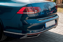 Volkswagen Passat B8 2015–2023 OmsaLine SD/SW pakoputken peitelistat (2019+, 3 kpl, ruostumaton teräs) kuva 2