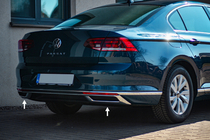 Volkswagen Passat B8 2015–2023 OmsaLine SD/SW pakoputken peitelistat (2019+, 3 kpl, ruostumaton teräs) kuva 1
