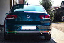Volkswagen Passat B8 2015–2023 OmsaLine SD/SW pakoputken peitelistat (2019+, 3 kpl, ruostumaton teräs) kuva 4