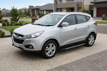 Hyundai IX-35 2010–2015 Bosphorus Grey -sivuastinlaudat (2 kpl, alumiini) kuva 1