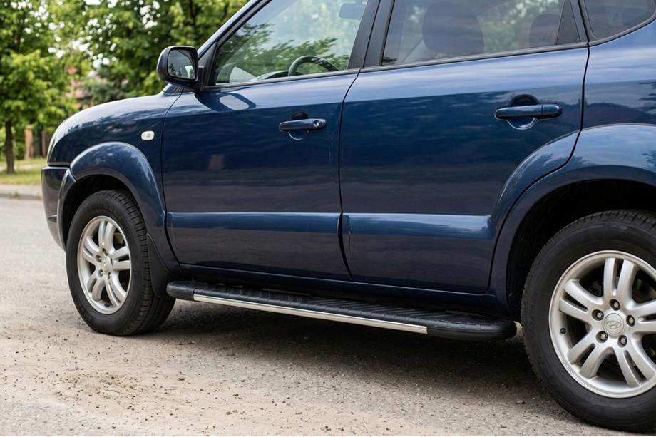 Hyundai Tucson JM 2004– Bosphorus Grey -sivuastinlaudat (2 kpl, alumiini) Image