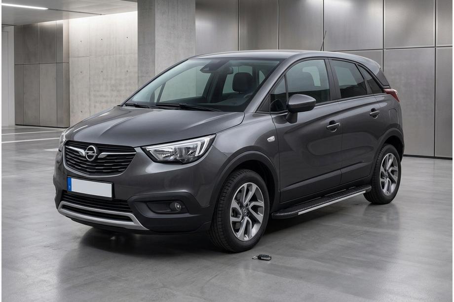 Opel Crossland X 2017–2024 Bosphorus Grey -sivuastinlaudat (2 kpl, alumiini) Image