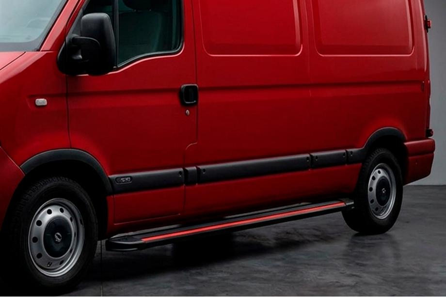 Renault Master 1998–2010 Sivuaskelmat Maya Red (2 kpl, alumiini) Image