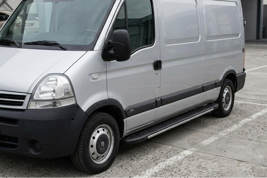 Renault Master 1998–2010 Bosphorus Grey -sivuastinlaudat (2 kpl, alumiini) Image