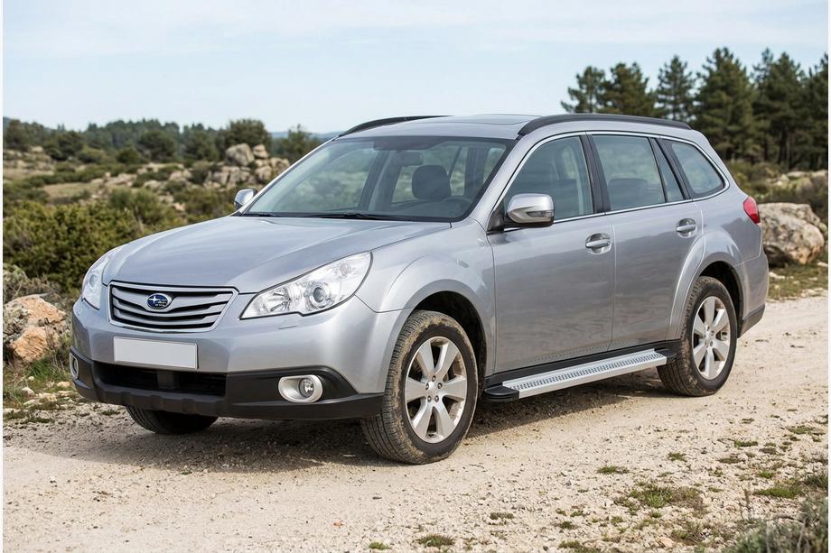 Subaru Outback 2009–2014 Maya V2 sivuportaat (2 kpl, alumiini) Image