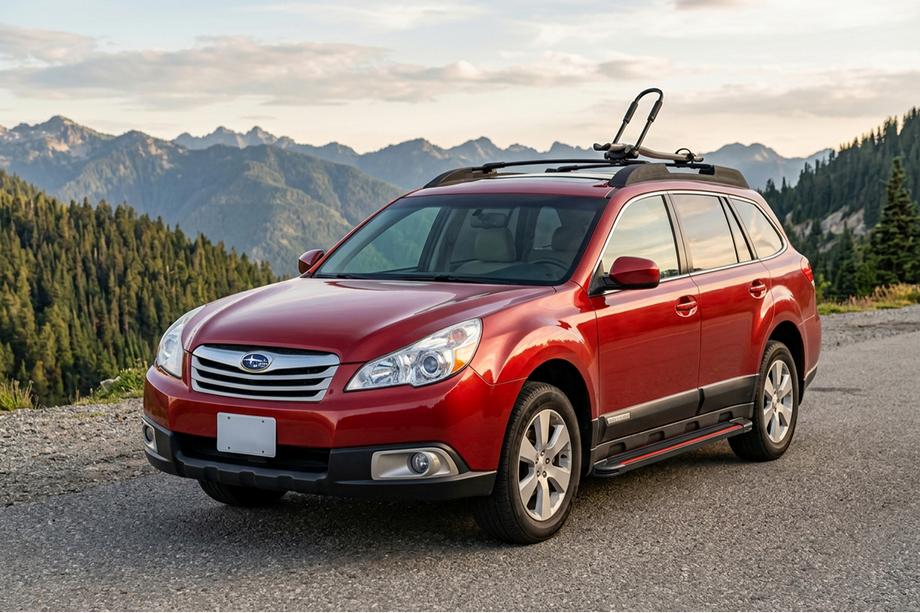 Subaru Outback 2009–2014 Sivuaskelmat Maya Red (2 kpl, alumiini) Image