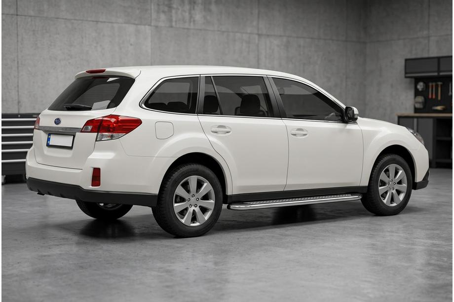 Subaru Outback 2009–2014 Maydos V2 sivuportaat (2 kpl, alumiini ↗ ruostumaton teräs) Image