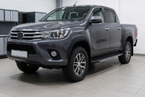 Toyota Hilux 2015– Bosphorus Grey -sivuastinlaudat (2 kpl, alumiini) kuva 1