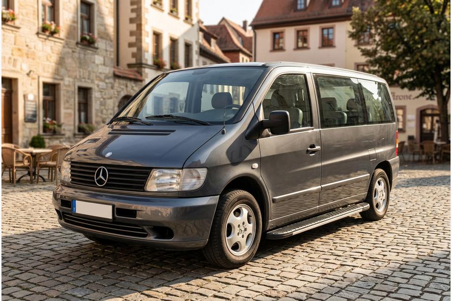 Mercedes Vito W638 1996–2003 Bosphorus Grey -sivuastinlaudat (2 kpl, alumiini) Image