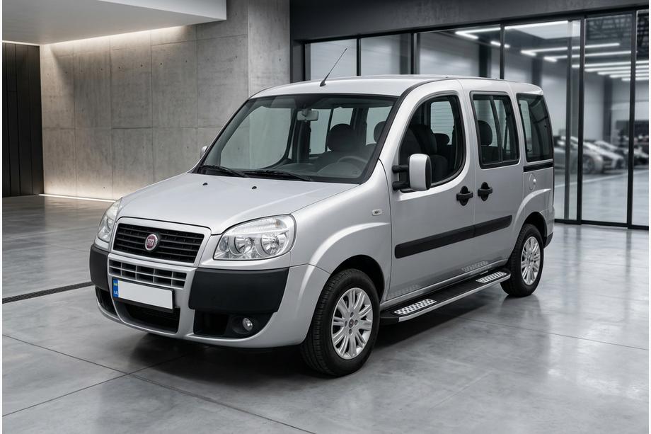 Fiat Doblo I 2005–2010 Tayga V2 sivukynnykset (2 kpl, alumiini) Vakiokiinnityssarja Image
