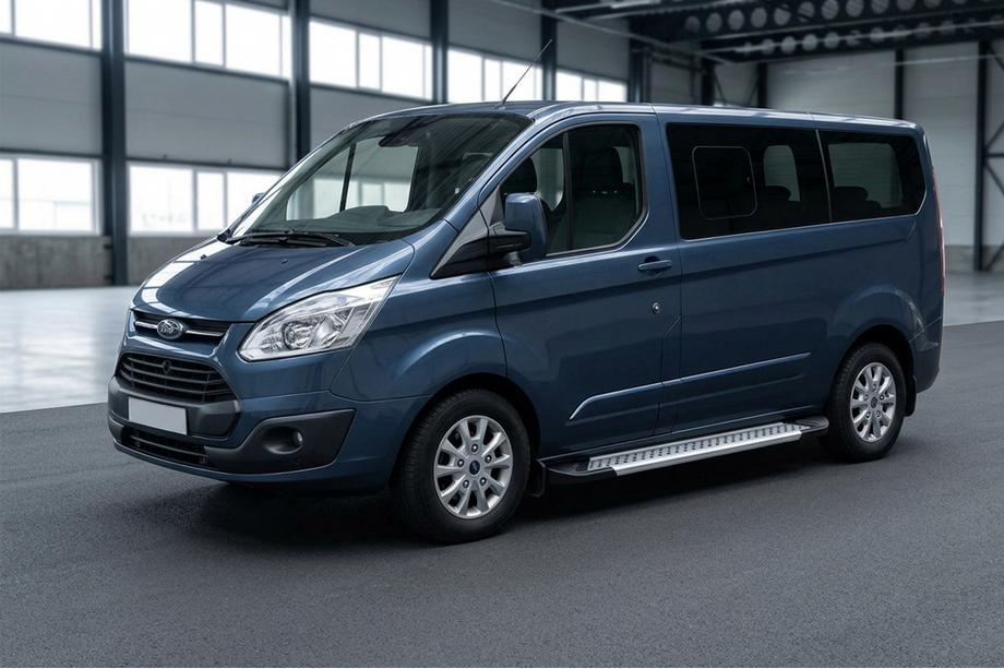 Ford Custom 2013–2022 Sivuporrassarja New Vision Grey (2 kpl, alumiini) Lyhyt akseliväli Image
