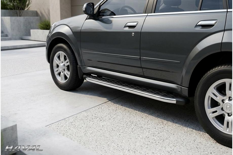 GreatWall Haval/Hover H3 2005–2013 BlackLine-sivuporrassarja (2 kpl, alumiini) Image