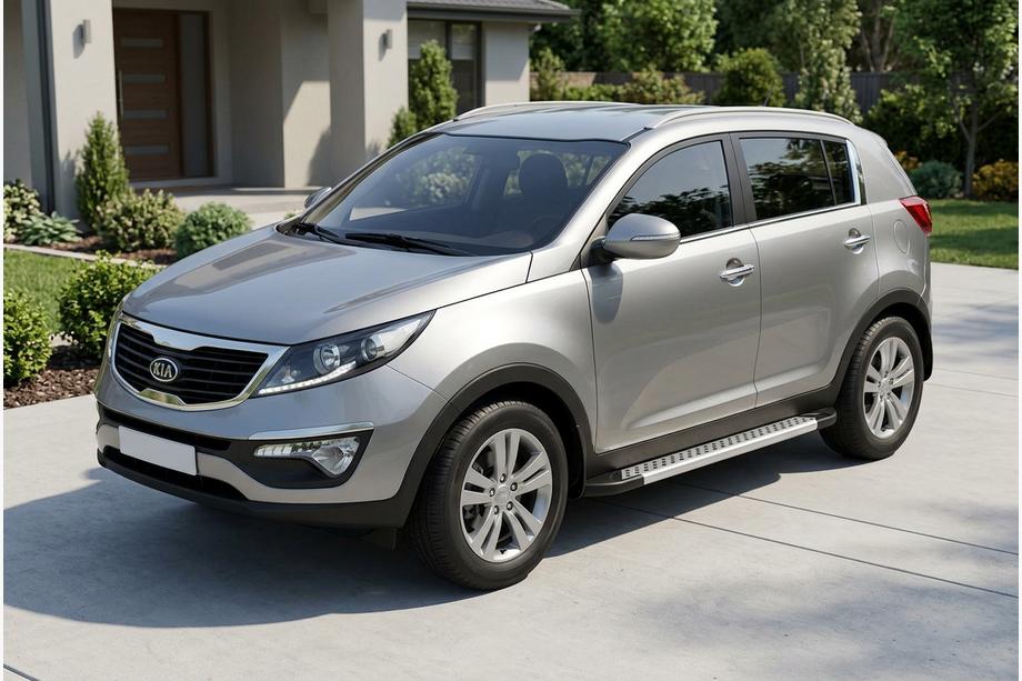 Kia Sportage 2010–2015 Sivuporrassarja New Vision Grey (2 kpl, alumiini) Kuva 1