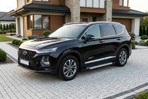 Hyundai Santa Fe 4 2018–2023 Sivuporrassarja New Vision Grey (2 kpl, alumiini) kuva 1