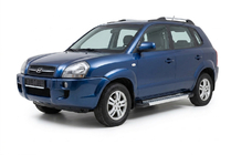 Hyundai Tucson JM 2004– Sivuporrassarja New Vision Grey (2 kpl, alumiini) kuva 1