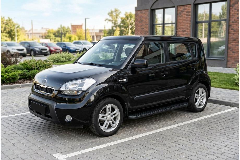 Kia Soul I 2008–2013 Tayga Black sivuaskelmat (2 kpl, alumiini) Image