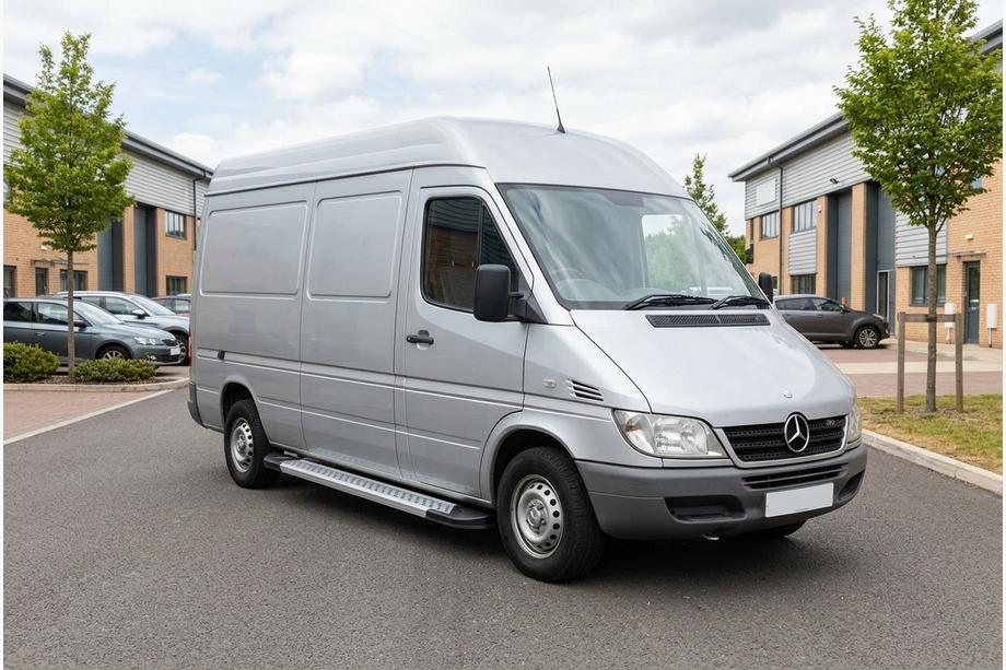 Mercedes Sprinter W901/902/903/904/905 1995–2006 Sivuporrassarja New Vision Grey (2 kpl, alumiini) Keskipitkä akseliväli Image