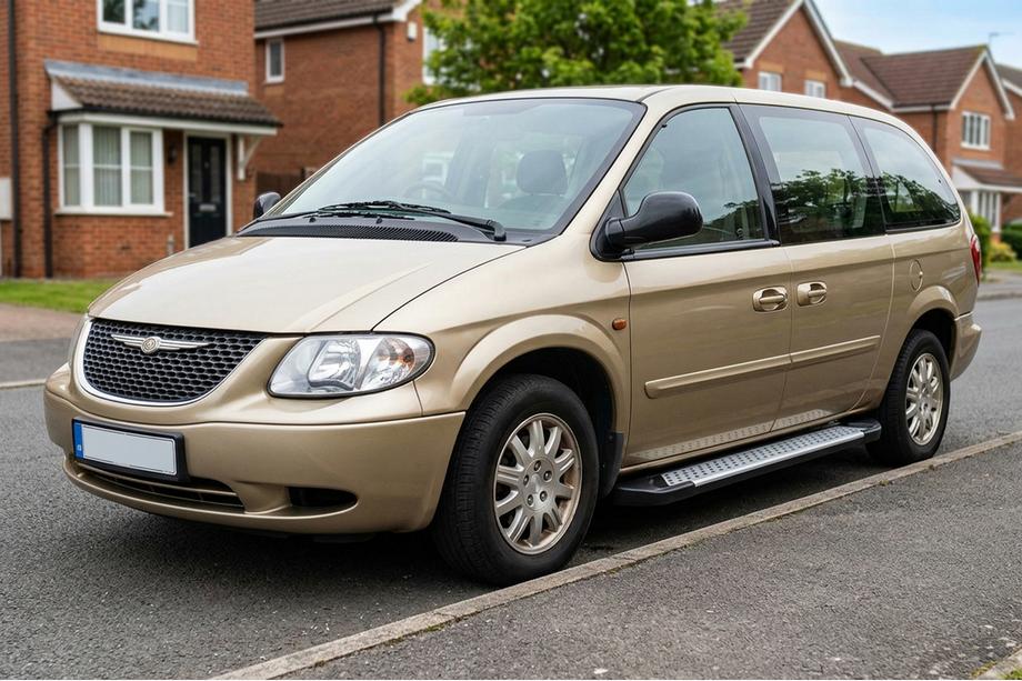 Chrysler Voyager 2001–2007 Allmond Grey -sivuporrassarja (2 kpl, alumiini) Image