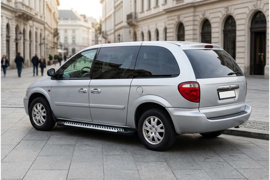 Chrysler Voyager 2001–2007 Line-sivuporrassarja (2 kpl, alumiini) Image